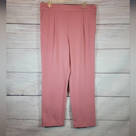 Ann Taylor Pants - Ann Taylor The Easy Ankle High Rise Pants Blush Pink Size Large